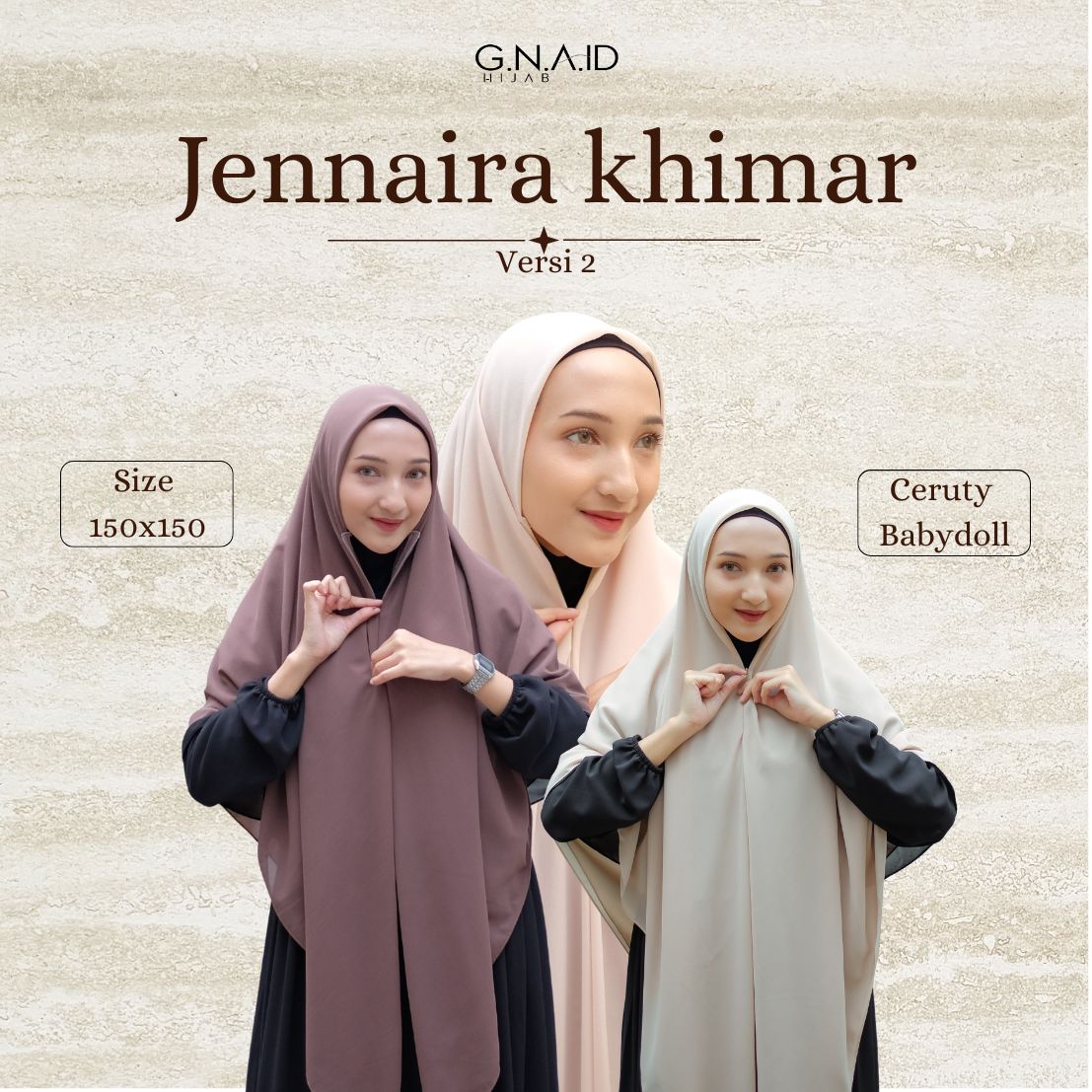 Jennaira Khimar Zipper Syar'i Versi 2